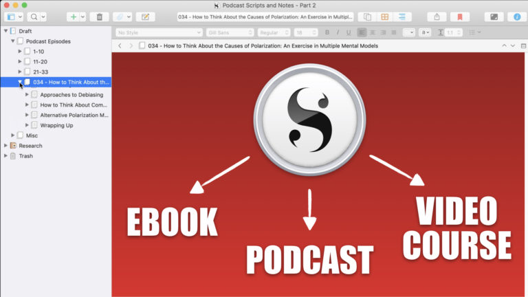 I Write My Podcast (And Everything Else) in Scrivener